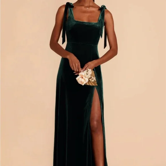 Birdy Grey | Dresses | Birdy Grey Dark Green Velvet Maxi Dress Bridesmaid |  Poshmark
